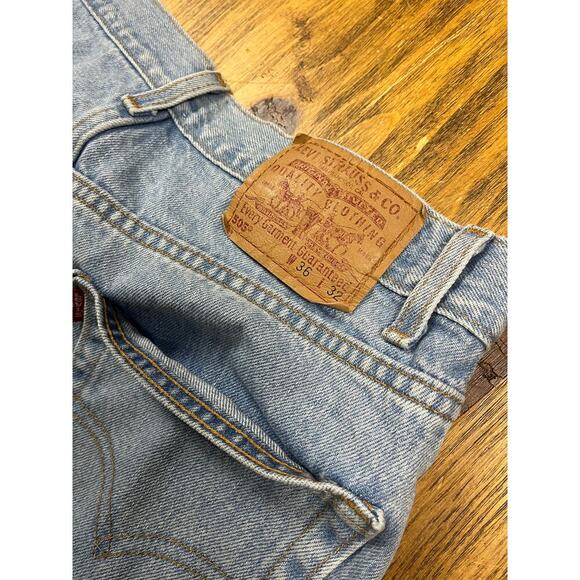 Levi’s 505 Made In USA 90’s Light Wash Straight Leg Jeans - Picture 5 of 13